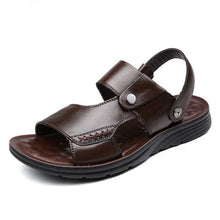 Tangnest Men Sandals Genunie Leather Slip On Gladiators Casual Men Summer Slides Comfortable Beach Sandals XML247