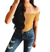 Womens Sexy Solid Strapless Off Shoulder Short Tops Blouse