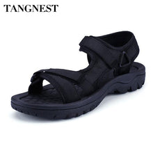 Tangnest NEW 2018 Summer Men's Gladiator Sandals Breathable High Quality Beach Platform Sandals For Men Casual Cut-out Shoes