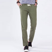 Summer Spring New Retro Mens Leisure Linen Pants Men's Cotton Breathable Loose Fit Joggers Trousers Plus Size Straight Pants Men
