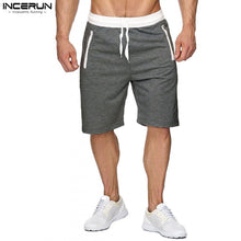 INCERUN Mens Sweat Shorts New Men's Board Shorts Casual Workout bodybuilding Shorts With Zipper Pockets Quick Dry Shorts Men