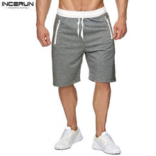INCERUN Mens Sweat Shorts New Men's Board Shorts Casual Workout bodybuilding Shorts With Zipper Pockets Quick Dry Shorts Men