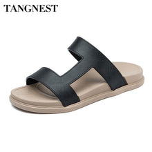 Tangnest NEW Summer Men's PVC Slippers Casual Beach Non-Slip Slides Shoes Man Outdoor Waterproof Platform Sandals Male