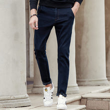 Pioneer Camp New black thick jeans men brand clothing solid fashion male denim pants quality autumn winter denim trousers 611045