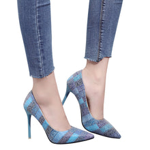 Women's Fashion Thin Heels Shoes Wild Mixed Colors Shallow High Heels Shoes