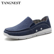 Tangnest NEW 2018 Men Canvas Shoes Summer Casual Slip-on Comfortable Flat Sneakers Male Denim Canvas Driving Shoes