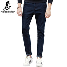 Pioneer Camp New black thick jeans men brand clothing solid fashion male denim pants quality autumn winter denim trousers 611045