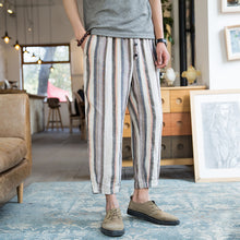 INCERUN Casual Men Loose Baggy Pants Stripe Calf Length Harem Pants Trousers Male HipHop Wide Legs Nepal Joggers Plus Size 5XL