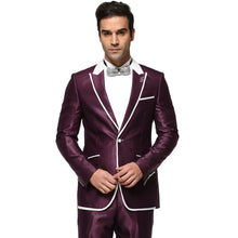 (Jacket+Pants) Mens Casual Business Dress Slim Fit Formal Suits